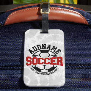 Étiquette À Bagage AJOUT PERSONNALISÉ NOM Joueur de football Cravate-