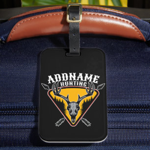 Étiquette À Bagage AJOUTER NOM Hunter Elk Crâne Gros Antlers Chasse a