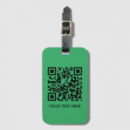 Étiquette À Bagage Ajouter votre propre code QR texte Scan Minimal Si