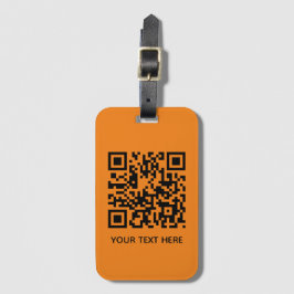 Étiquette À Bagage Ajouter votre propre code QR texte Scan Minimal Si