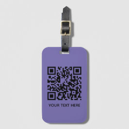 Étiquette À Bagage Ajouter votre propre code QR texte Scan Minimal Si