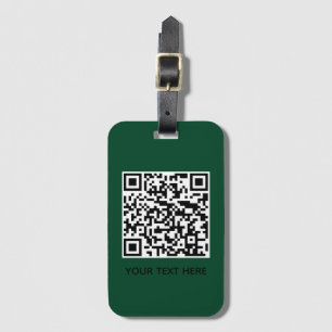 Étiquette À Bagage Ajouter votre propre code QR texte Scan Minimal ve