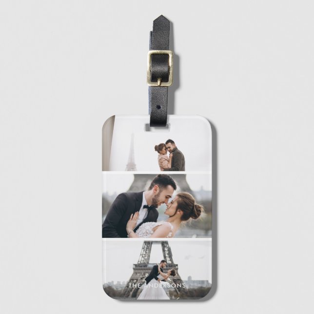 Étiquette À Bagage Ajoutez vos propres - 3 souvenirs de vacances de (Devant Vertical)