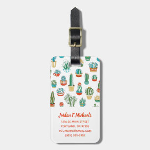Étiquette À Bagage Ajoutez votre motif nommé de Succulents de  