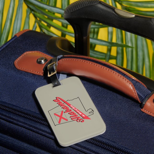 Étiquette À Bagage Alabama Cœur de Dixie (Insitu Rectoal 1)