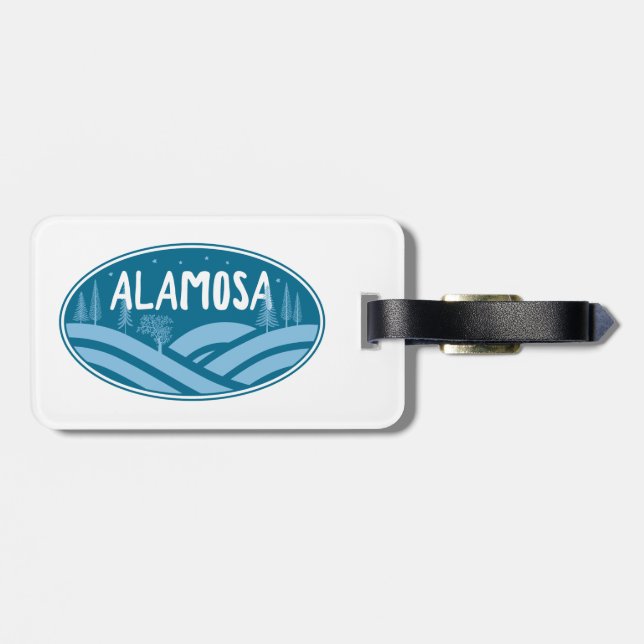 Étiquette À Bagage Alamosa Colorado Extérieur (Dos horizontal)