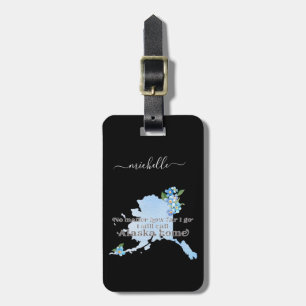 Étiquette À Bagage Alaska Home Texte et couleur personnalisés
