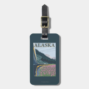 Étiquette À Bagage AlaskaRailroad et Vintage voyage de Fireweed