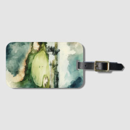 Étiquette À Bagage Album de golf de l'aquarelle artistique