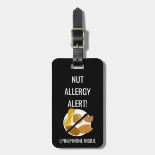 Étiquette À Bagage Alerte d'allergie d'écrou d'enfants avec l'image