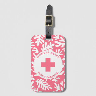 Étiquette À Bagage Alerte Médicale personnalisée Diabète Cadeau Diabè