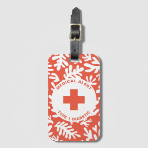 Étiquette À Bagage Alerte Médicale personnalisée Diabète Cadeau Diabè