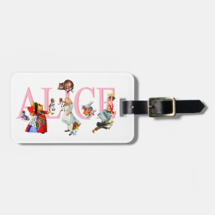 Étiquette À Bagage Alice au pays des merveilles et amis