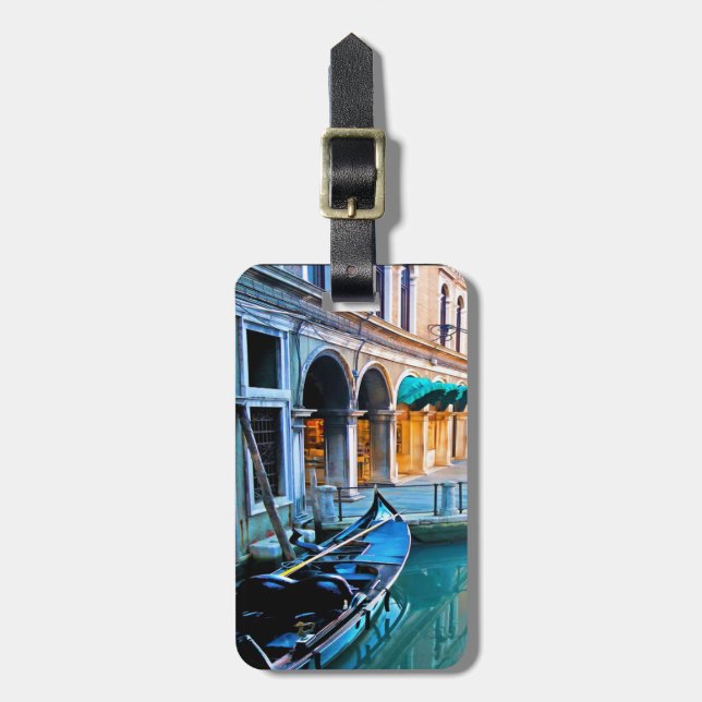 Étiquette À Bagage Allée spéciale de Venise avec la citation d'amour (Devant Vertical)