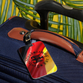 Étiquette À Bagage Allemagne/Deutschland Forever/aigle noir/drapeau