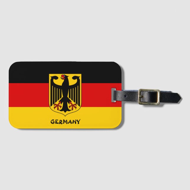 Étiquette À Bagage Allemagne Nationale Drapeau Patriotique (Devant Horizontal)
