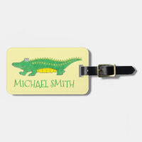 Alligator vert jaune Crocodile Gator Croc Animal