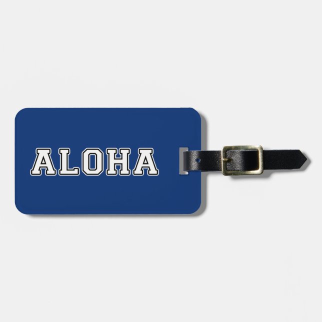 Étiquette À Bagage Aloha (Devant horizontal)