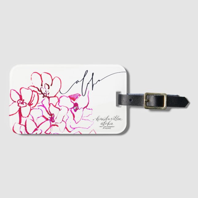 Étiquette À Bagage Aloha étiquette de bagage de fleur d'orchidée (Devant Horizontal)