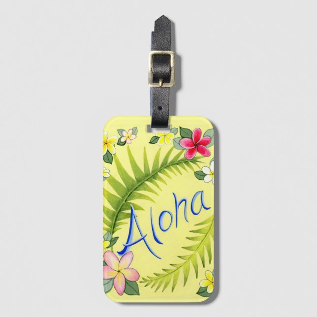 Étiquette À Bagage Aloha étiquette de bagage - étiquette tropicale (Devant Vertical)