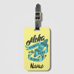 Étiquette À Bagage Aloha Hawaii Surf Rider Thunder_Cove