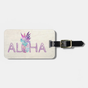Étiquette À Bagage Aloha Hawaiian Ananas Personnalisé