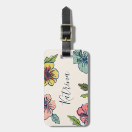 Étiquette À Bagage Aloha Hawaiian Flowers