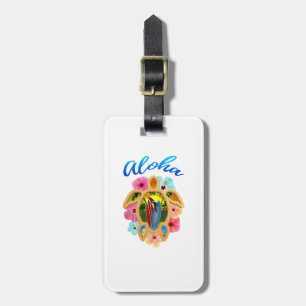 Étiquette À Bagage Aloha tortue de mer tropicale de Honu