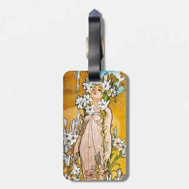 Étiquette À Bagage Alphonse Mucha (Dos Vertical)