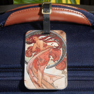 Étiquette À Bagage Alphonse Mucha Dance 1898 Art Nouveau Vintage