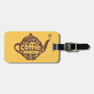 Étiquette À Bagage Amateurs de café vintage rétro café art J'aime caf