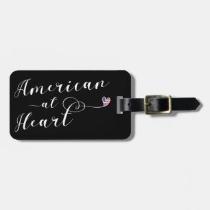 Étiquette À Bagage American At Heart Luggage Modèle, USA