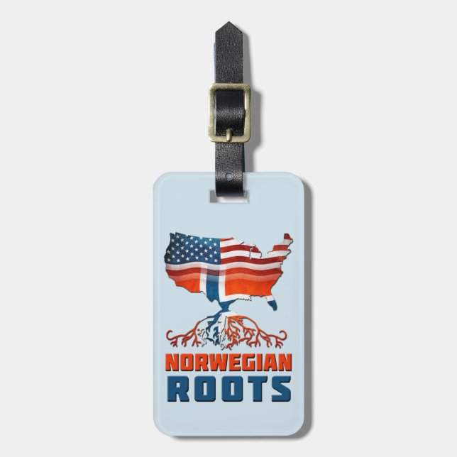 Étiquette À Bagage American Norwegian Roots Luggage Modèle de balise (Devant Vertical)
