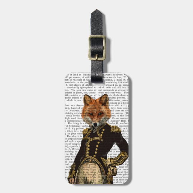 Étiquette À Bagage Amiral Fox Full (Devant Vertical)