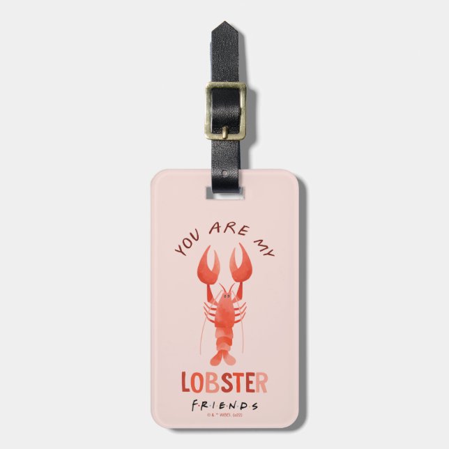 Étiquette À Bagage AMIS™ | Vous êtes mon homard aquarelle graphique (Devant Vertical)