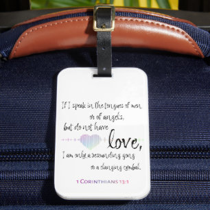 Étiquette À Bagage Amour 1 Corinthiens 13:1