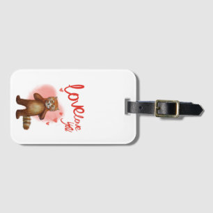 Étiquette À Bagage amour amour amour panda rouge