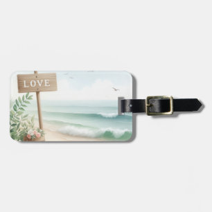 Étiquette À Bagage Amour de la plage 