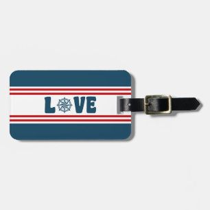Étiquette À Bagage Amour du design nautique