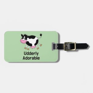 Étiquette À Bagage Amusant Cute Cow Pun Design de dessin