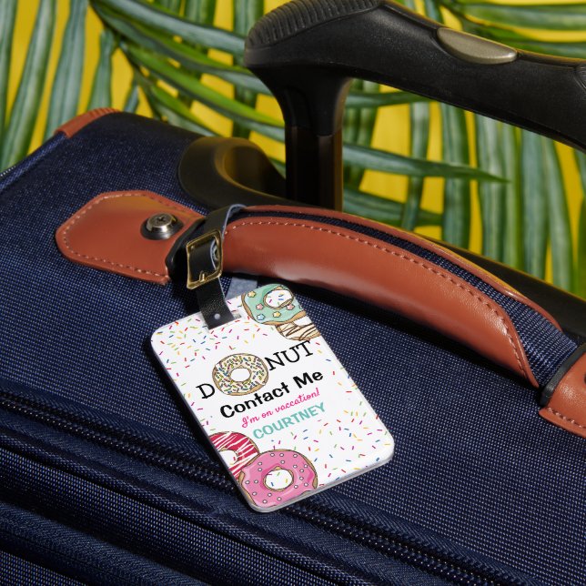 Étiquette À Bagage Amusant Donut Lover Pastel Travel (Insitu Rectoal 1)