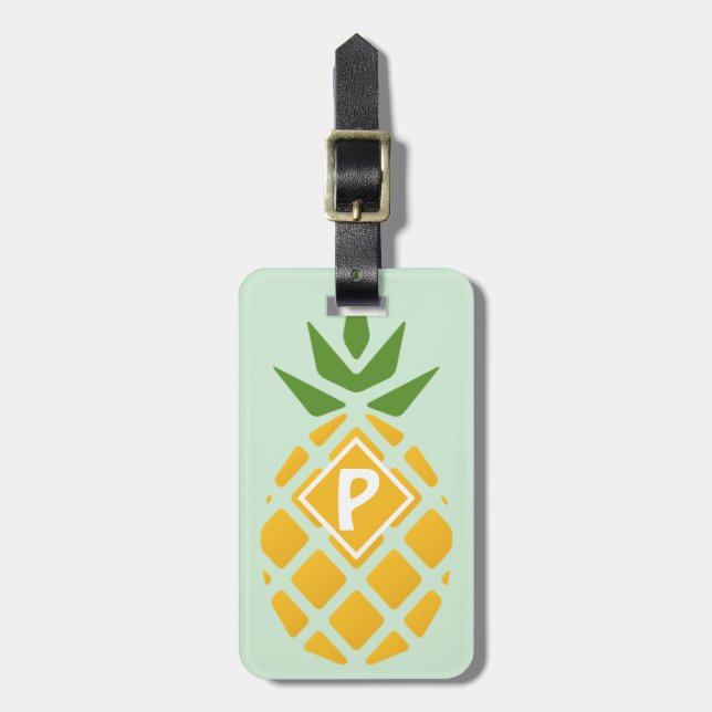 Étiquette À Bagage Ananas personnalisé (Devant Vertical)