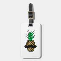 Ananas tropical drôle avec la moustache