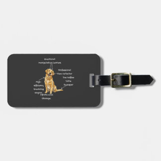 Étiquette À Bagage Anatomie d'un Golden Retriever - Maman/Papa de chi