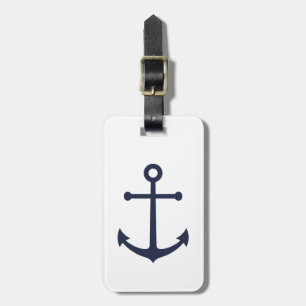 Étiquette À Bagage Ancre bleue marine