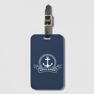 Étiquette À Bagage Ancre marine Bleu