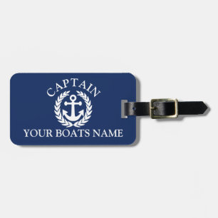 Étiquette À Bagage Ancre nautique de bateaux de capitaine de bateau