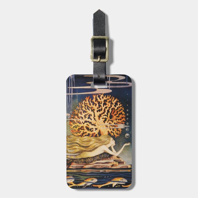 Étiquette À Bagage Andersen : Petit dessin de sirène (Devant Vertical)