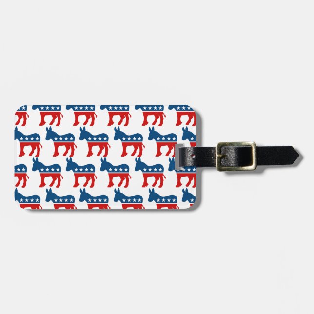Étiquette À Bagage ÂNE PATTERN.png de DÉMOCRATE (Devant horizontal)