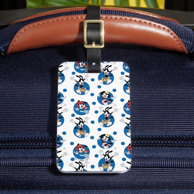 Étiquette À Bagage Animaniacs | Yakko, Wakko, & Motif du cercle de po (Insitu Rectoal 2)